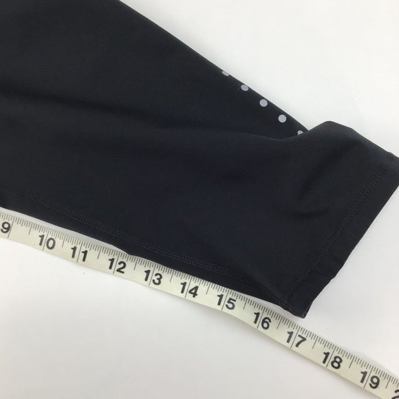 Nike Tech Capri womens leggings running XS black mesh pockets knee 3/4 mid rise - Picture 14 of 15
